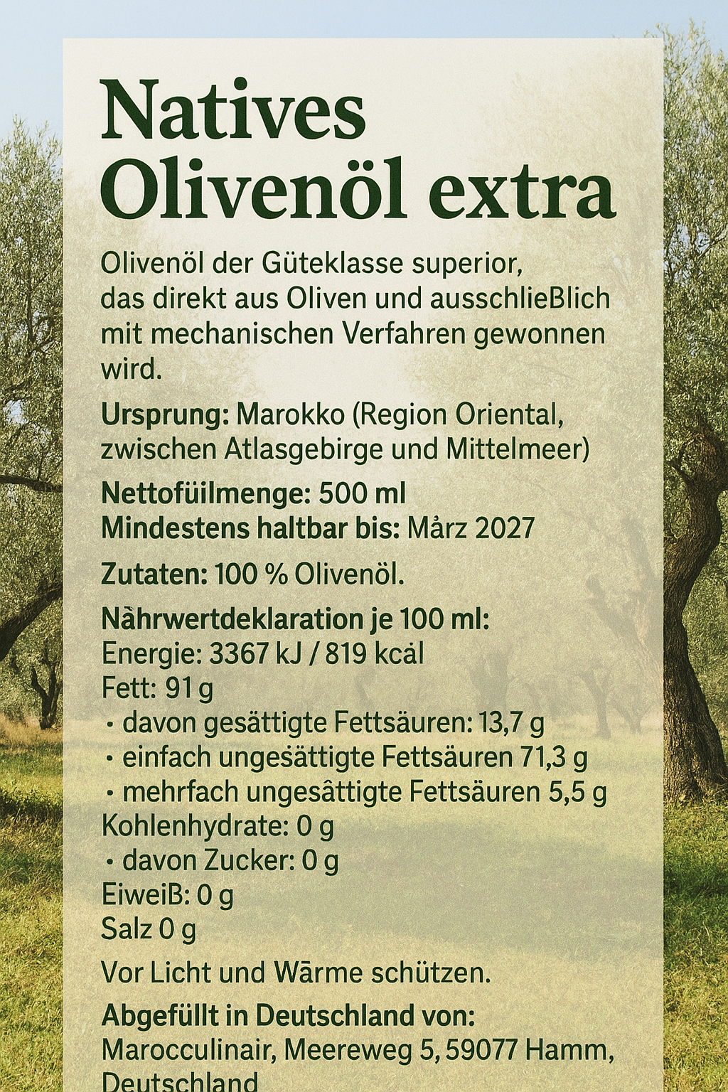 Golden Oriental Ernte 2025 Limitierte Auflage von 1000 Flaschen